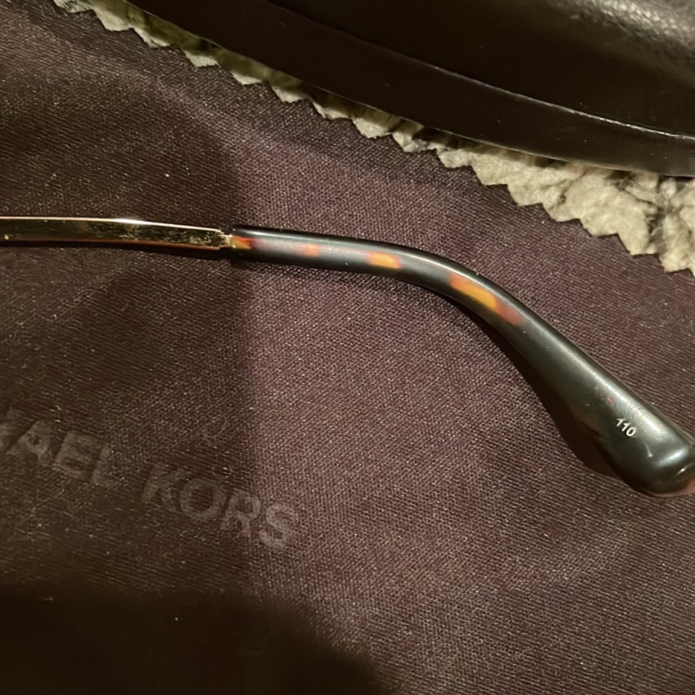 Michael Kors copper/tortoise half-frame eyeglasses with case and cleaning cloth - Picture 8 of 13